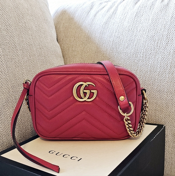 Gucci Handbags - Gucci Marmont Mini Crossbody Bag